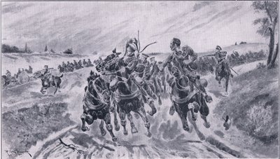 British Artillery Getting into Position at the Battle of Mons by Richard Caton Woodville
